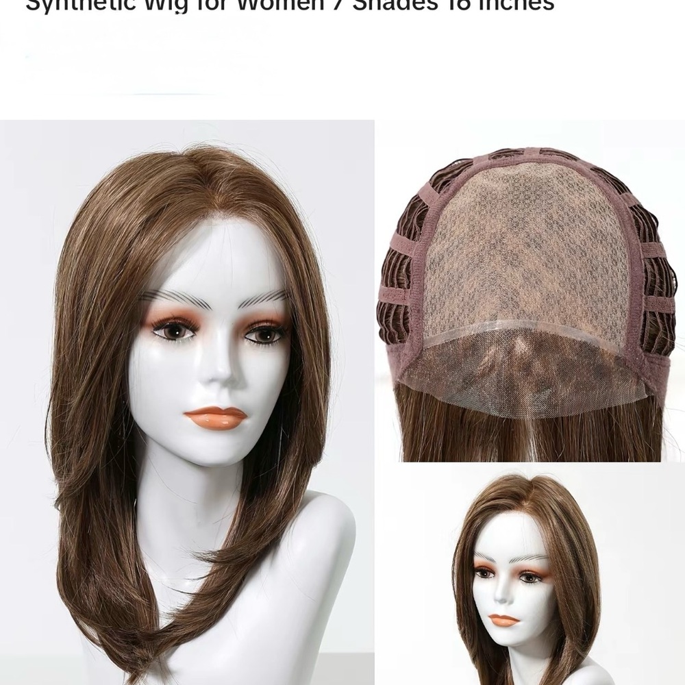 Women's Synthetic Layered Wig in Chestnut Brown - Natural Look Monofilament